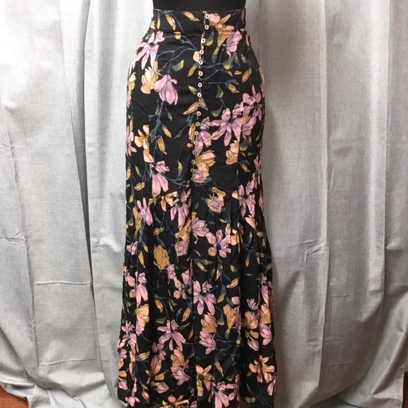 Free People Button-up Floral Maxi Skirt - Picture 6 of 13